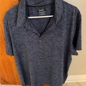 Alfani Men's Heathered Navy Polo Shirt